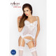 Прозорий жіночий Корсет Passion Erotic Line JANET CORSET XXL/XXXL Білий