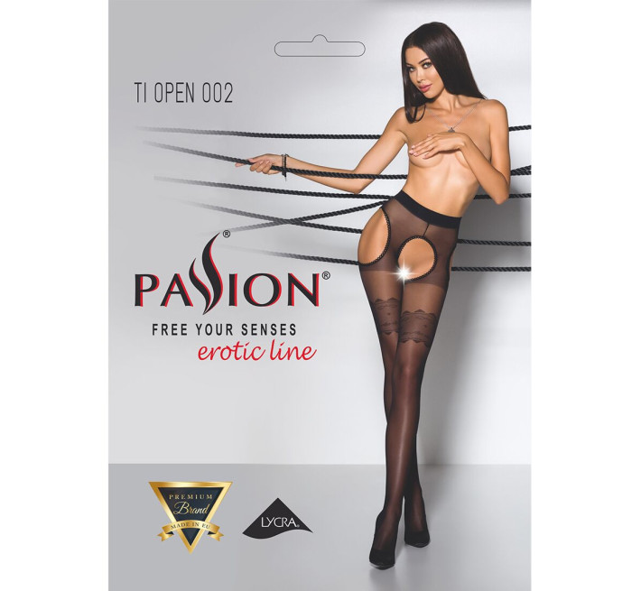 Эротические колготки Passion TIOPEN 002 Черные 1/2 20 den