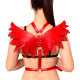 Жіноча портупея Art of Sex - Wings червона XS-M, екошкіра