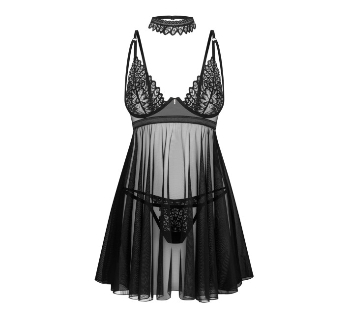 Бебі-дол Obsessive Donarella babydoll & thong XL/2XL
