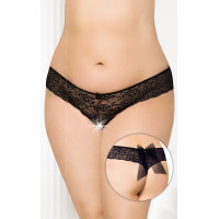 Трусики SoftLine G-String 2436 Plus Size XL Чорні