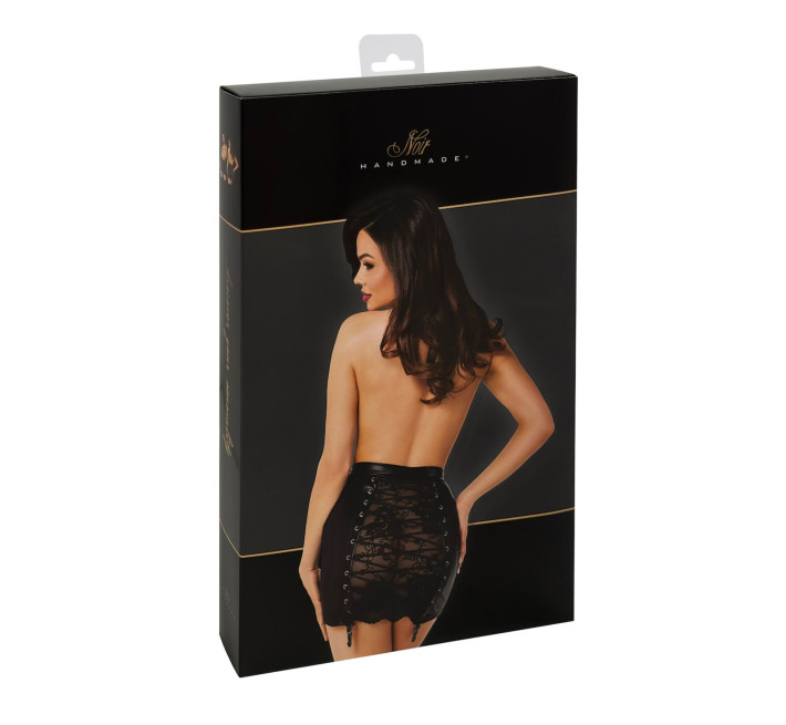 Юбка Noir Handmade F341 Powerwetlook and lace skirt - S