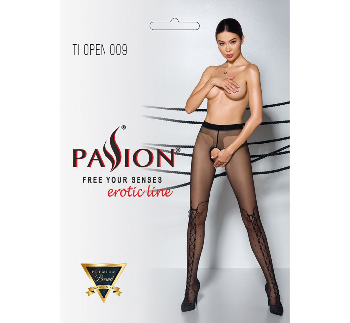 Колготки з відкритим доступом Passion TIOPEN 009 black 1/2 (20 den)