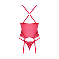 Obsessive Lacelove corset красный XS/S Obsessive Lacelove corset красный XS/S