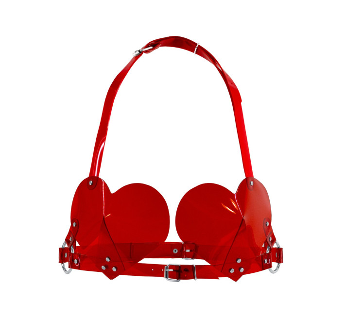 Ліф Серце Feral Feelings - Hearts Bra Red Trasparent