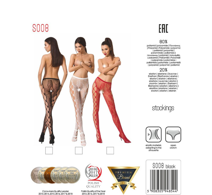 Эротические колготки Passion S008 Черные S/M/L