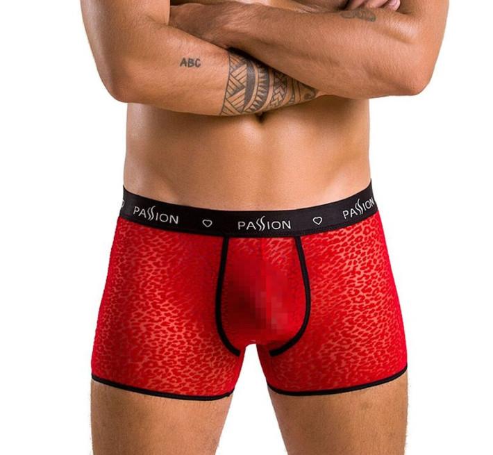 Чоловічі прозорі боксери Passion 046 Parker Red XXL/XXXL