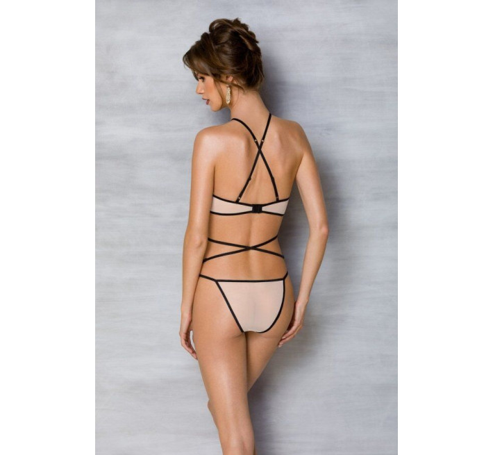 Комплект белья Passion CHIKA SET, L/XL, cream, топ, трусики