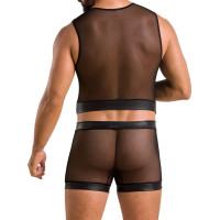 Комплект мужского белья на шнуровке Passion 053 Set William black XXL/XXXL