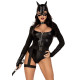 Эротический костюм кошечки Leg Avenue Fierce Feline S, боди, пояс с подвязкой, маска кошки