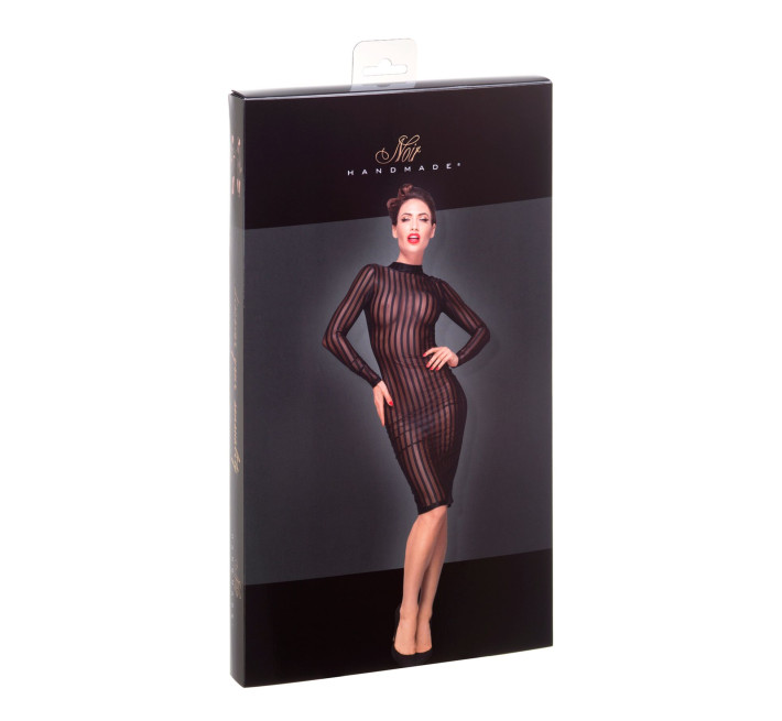 Платье с мокрым эффектом Noir Handmade F182 Classic dress made of elastic tulle, S