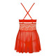 Бебі-дол Obsessive 838-BAB-3 babydoll & thong red 2XL/3XL