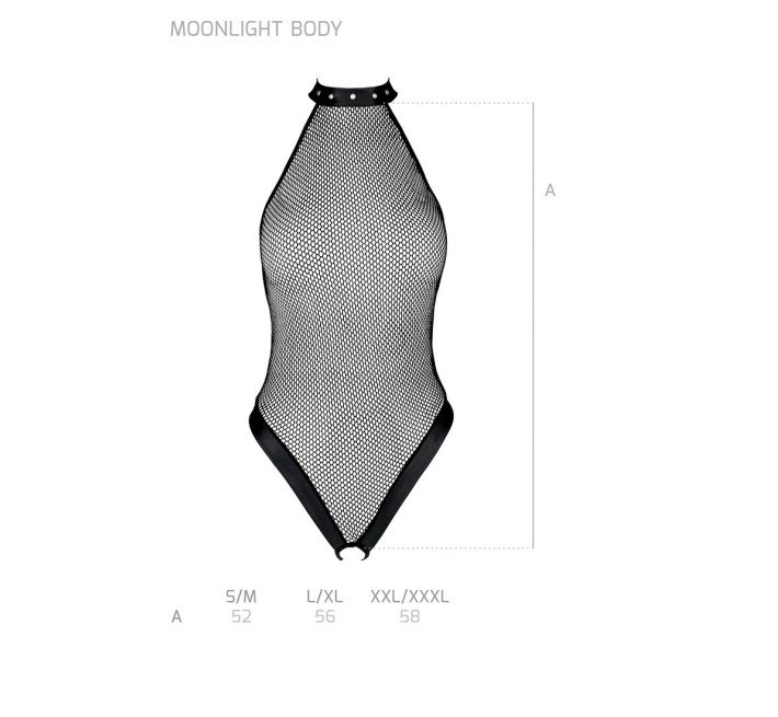 Боди-халтер с открытым доступом Passion MOONLIGHT BODY black XXL/XXXL
