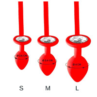 Чоловічі труси XS-2XL із силіконовою анальною пробкою Art of Sex - Joni plug panties size L Red