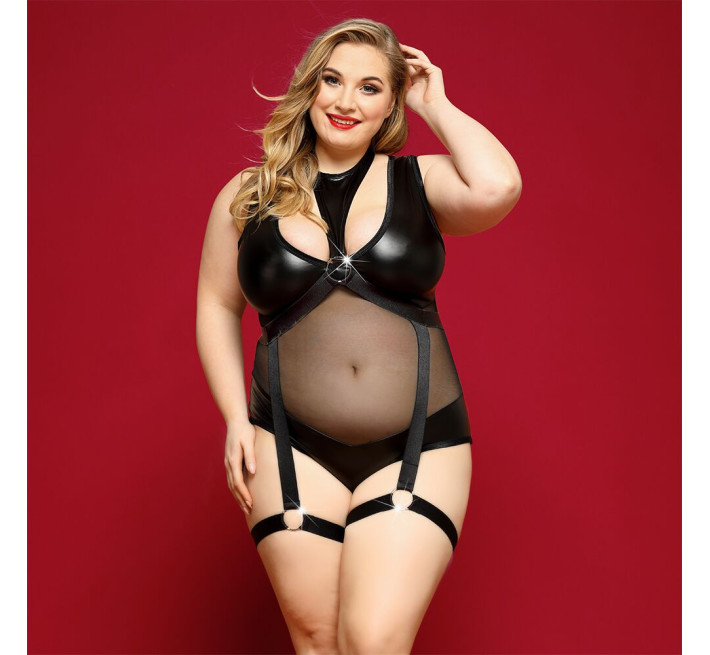 Боди JSY P91129 Черный Plus Size