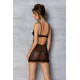Эротический пеньюар Passion MARINA CHEMISE, S/M, black
