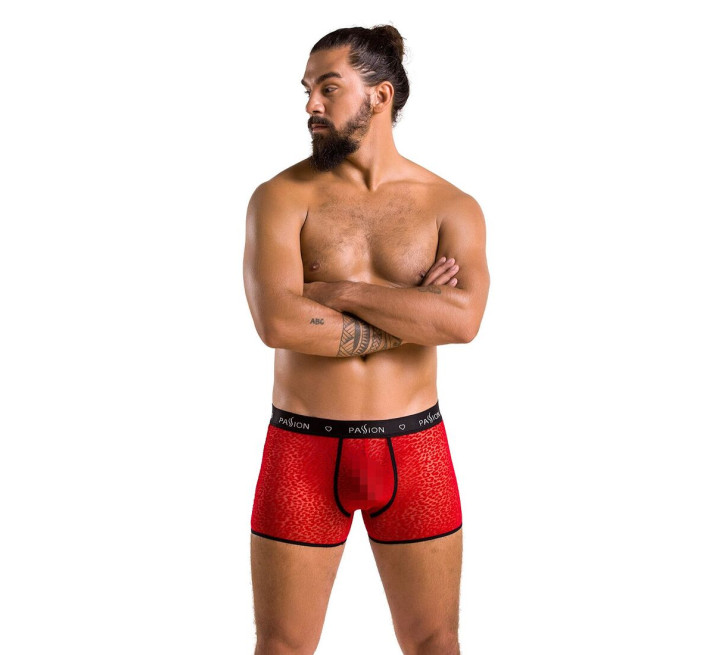 Чоловічі прозорі боксери Passion 046 Parker Red XXL/XXXL