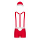 Мужской эротический костюм Санта-Клауса Obsessive Mr Claus красный 2XL/3XL