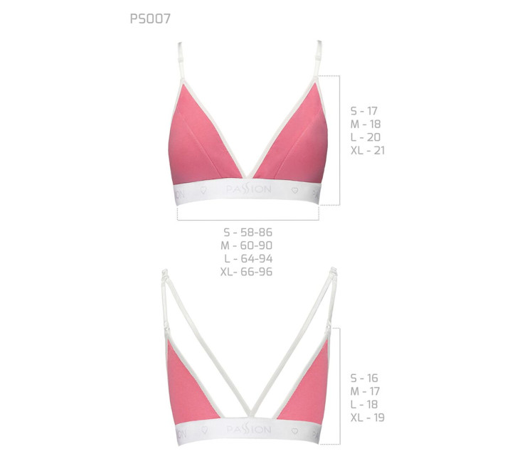 Спортивний топ з подвійними бретелями Passion PS007 TOP M, pink