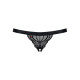 Мереживні танги з доступом Obsessive 828-THC-1 crotchless thong чорні L/XL