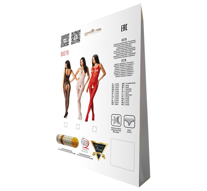 Бодістокінг з доступом до інтимних місць Passion BS078 red
