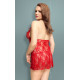 Пеньюар SoftLine Carmen Plus Size XL Червоний