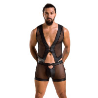 Комплект мужского белья на шнуровке Passion 053 Set William black XXL/XXXL