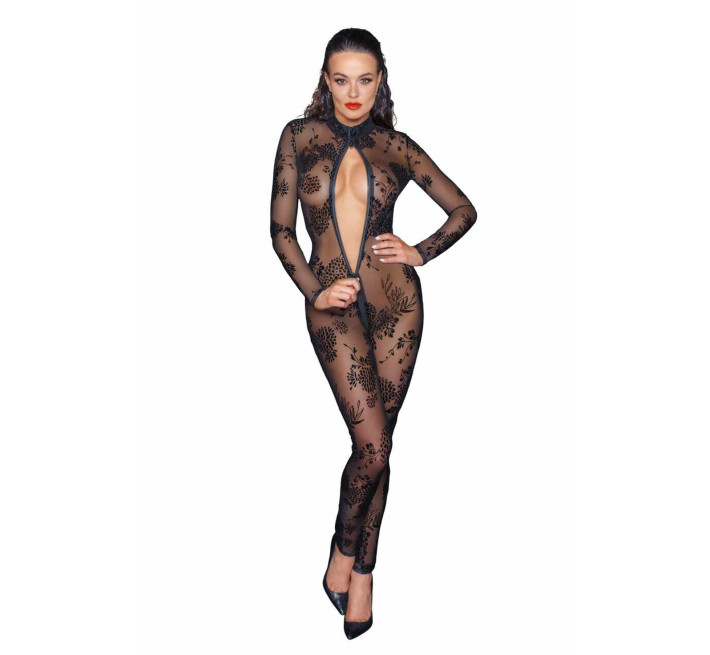 Сітчастий бодістокінг Noir Handmade F237 Long tulle overall, M