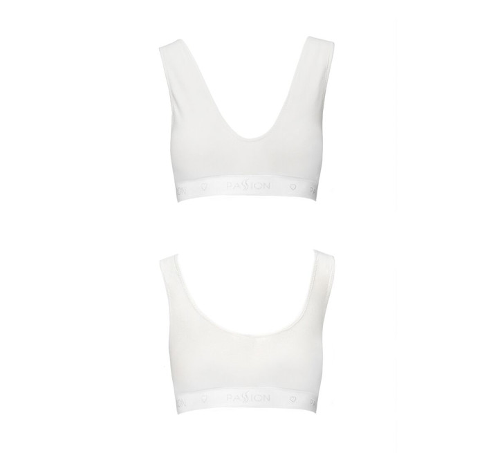 Спортивный топ из эластичного хлопка Passion PS005 TOP L, white
