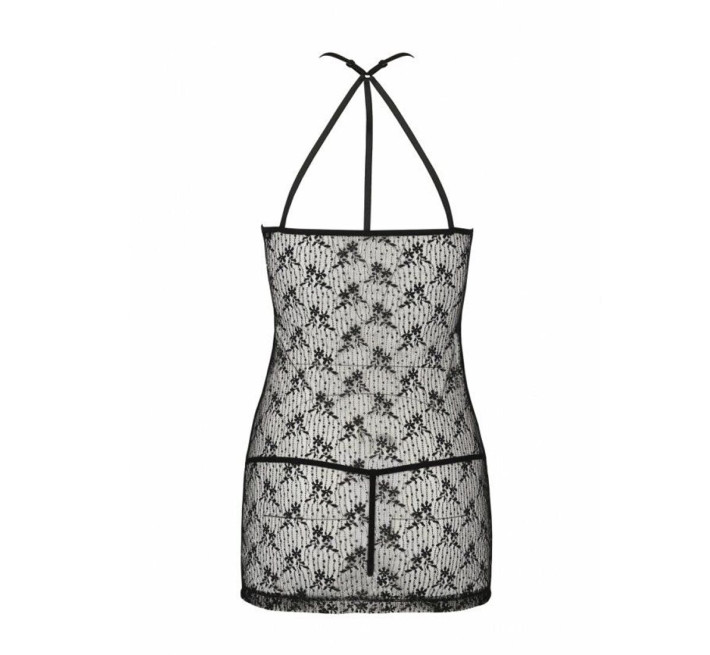 Полупрозрачная рубашка Passion AZALIA CHEMISE black XXL/XXXL