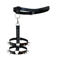 Мужские гартеры из натуральной кожи Art of Sex - Serge, цвет Черный, размер L-2XL Мужские гартеры из натуральной кожи Art of Sex - Serge, цвет Черный, размер L-2XL