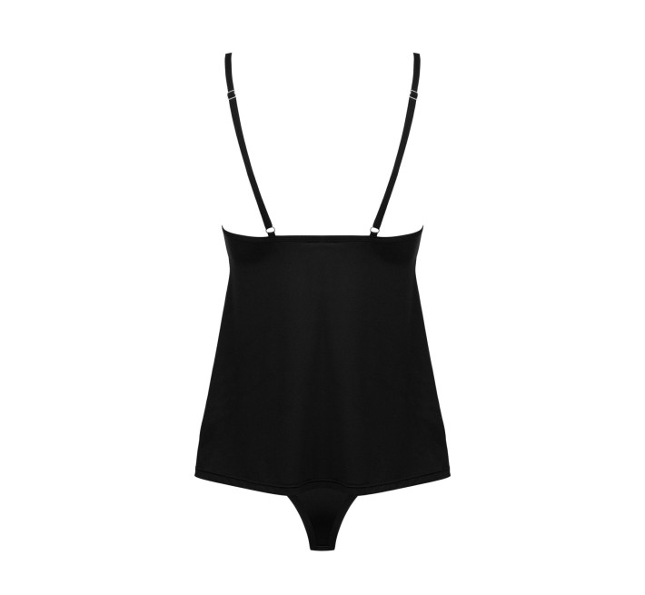 Топ и трусики Obsessive Bella Rou top & panties черные XL/2XL
