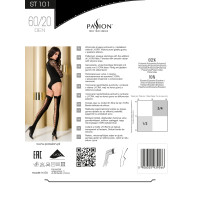 Сексуальные чулки Passion ST101 1/2 Черные Сексуальные чулки Passion ST101 1/2 Черные