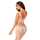 Сетчатый бодистокинг с имитацией топа и шорт Obsessive Bodystocking G330 белый S/M/L