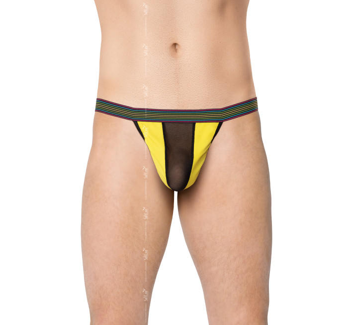 Мужские стринги SoftLine Mens Thong 4529 Желтые OneSize