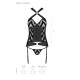 Сетчатый комплект с узором Passion Hima Corset black S/M