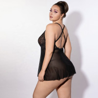 Платье JSY P61151 Black Plus Size