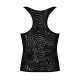 Мужская полупрозрачная майка-борцовка с узором Obsessive T103 tank top S/M/L, черная