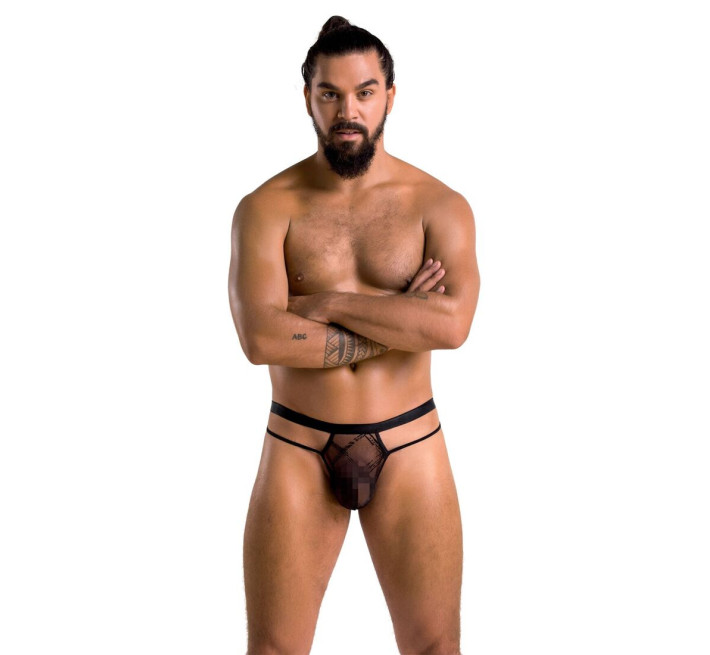 Мужские прозрачные стринги Passion 029 Thong Collin Black L/XL