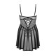 Еротичний комплект Obsessive Chemeris babydoll & thong XS/S, пеньюар та стрінги