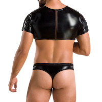 Комплект чоловічої білизни під латекс Passion 057 Set Peter black L/XL