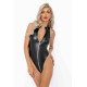 Боді з мокрим ефектом Noir Handmade F294 Powerwetlook bodysuit with front zipper, S