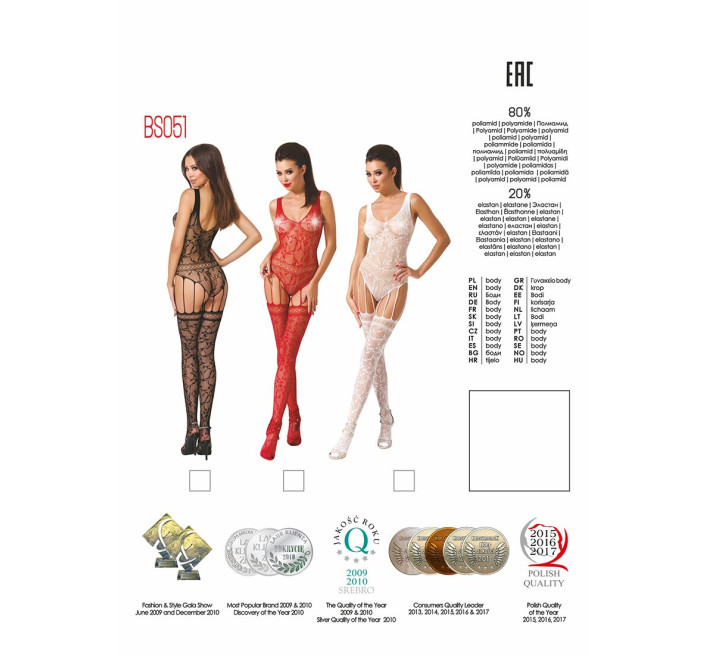 Бодистокинг Passion BS051 Черный S/M/L