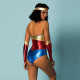 Еротичний рольовий костюм JSY Wonder Woman Червоний/Блакитний S/M