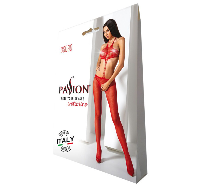 Открытый бодистокинг Passion BS080 red
