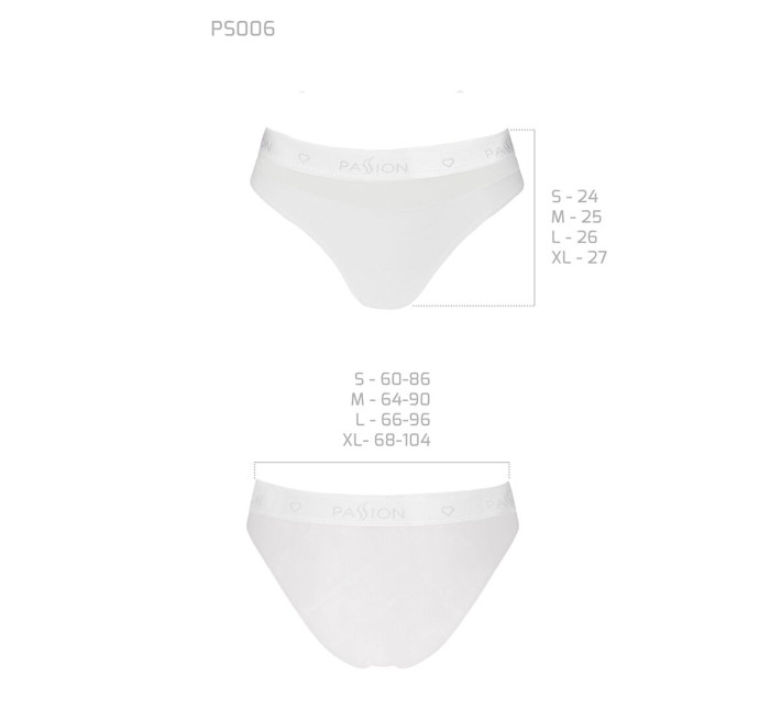 Трусики з прозорою вставкою Passion PS006 PANTIES M, white