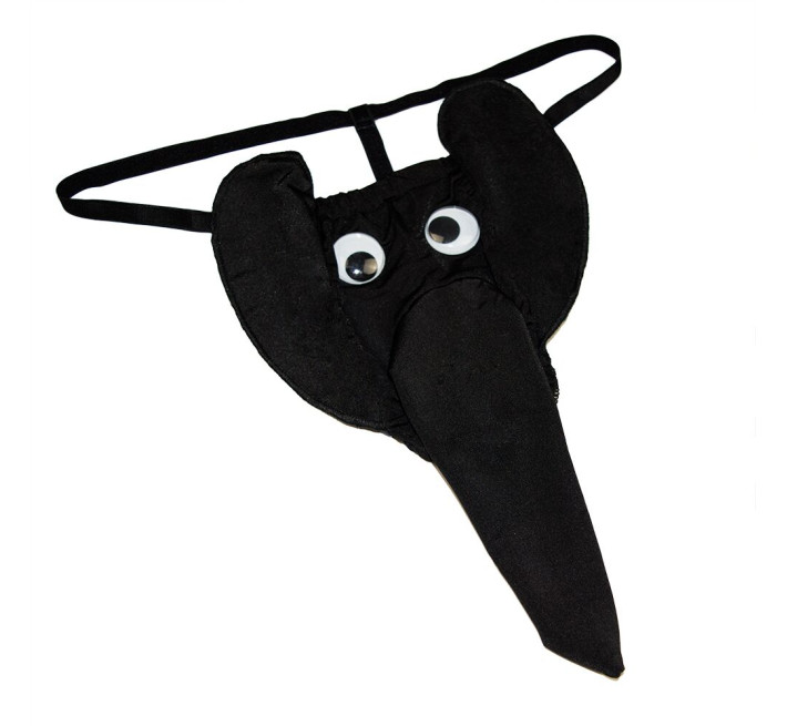 Мужские эротические трусы "Слоник" Black