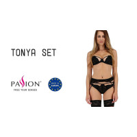 Комплект білизни Passion TONYA SET Чорний L/XL