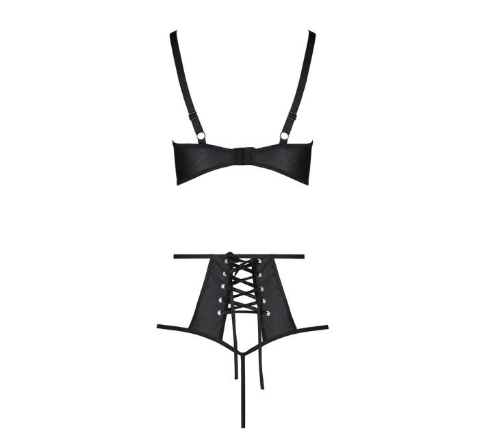 Комплект білизни Passion TASMINA SET black XXL/XXXL