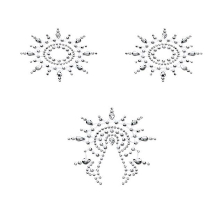 Пэстис из кристаллов Petits Joujoux Gloria set of 3 Серебристые